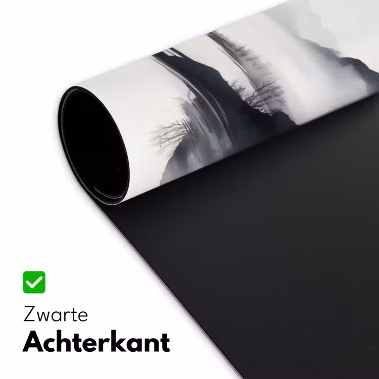 Bergen - Mistig - Water - Wit Muismat XXL klein -sfeer2