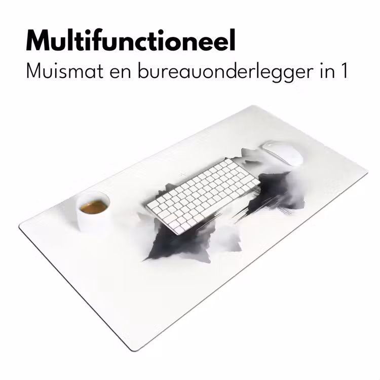 Bergen - Mistig - Water - Wit Muismat XXL klein -sfeer4