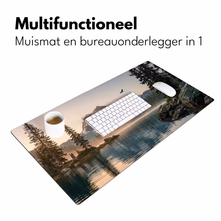 Bergen - Water - Bomen Muismat XXL klein -sfeer4