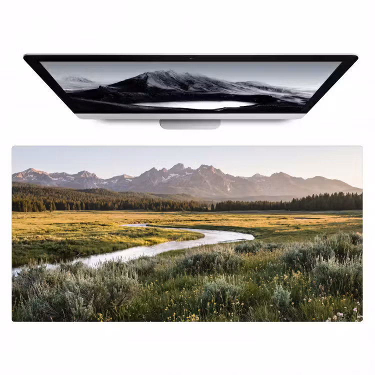 Berglandschap - Rivier - Bos Muismat XXL klein -zzz3d