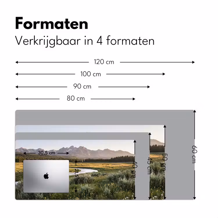 Berglandschap - Rivier - Bos Muismat XXL klein -sfeer5