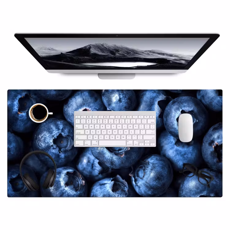 Bessen - Blauw - Fruit Muismat XXL klein -3d