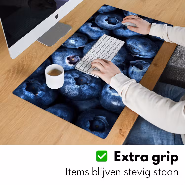 Bessen - Blauw - Fruit Muismat XXL klein -sfeer3