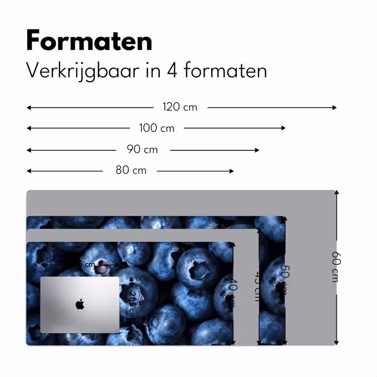 Bessen - Blauw - Fruit Muismat XXL klein -sfeer5