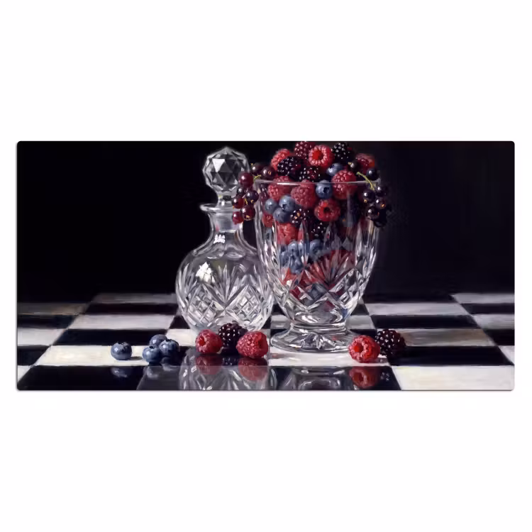 Bureau onderlegger - Bessen - Kristal - Stilleven - Bessen - Kristal - Stilleven Muismat XXL klein