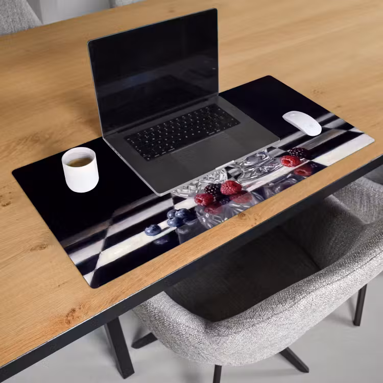 Bureau onderlegger - Bessen - Kristal - Stilleven - Bessen - Kristal - Stilleven Muismat XXL klein