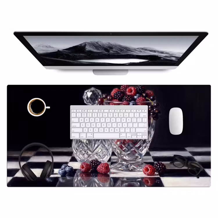 Bureau onderlegger - Bessen - Kristal - Stilleven - Bessen - Kristal - Stilleven Muismat XXL klein