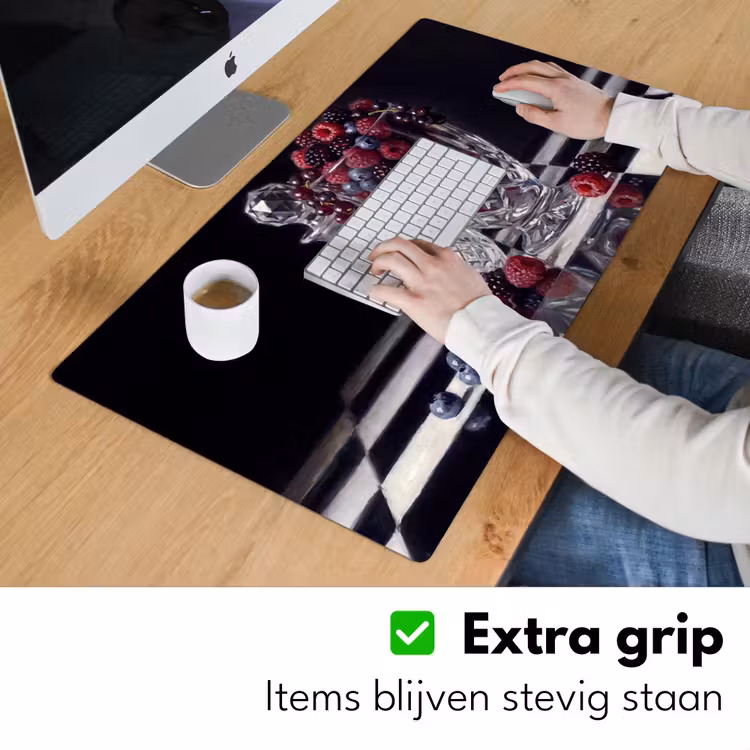 Bureau onderlegger - Bessen - Kristal - Stilleven - Bessen - Kristal - Stilleven Muismat XXL klein