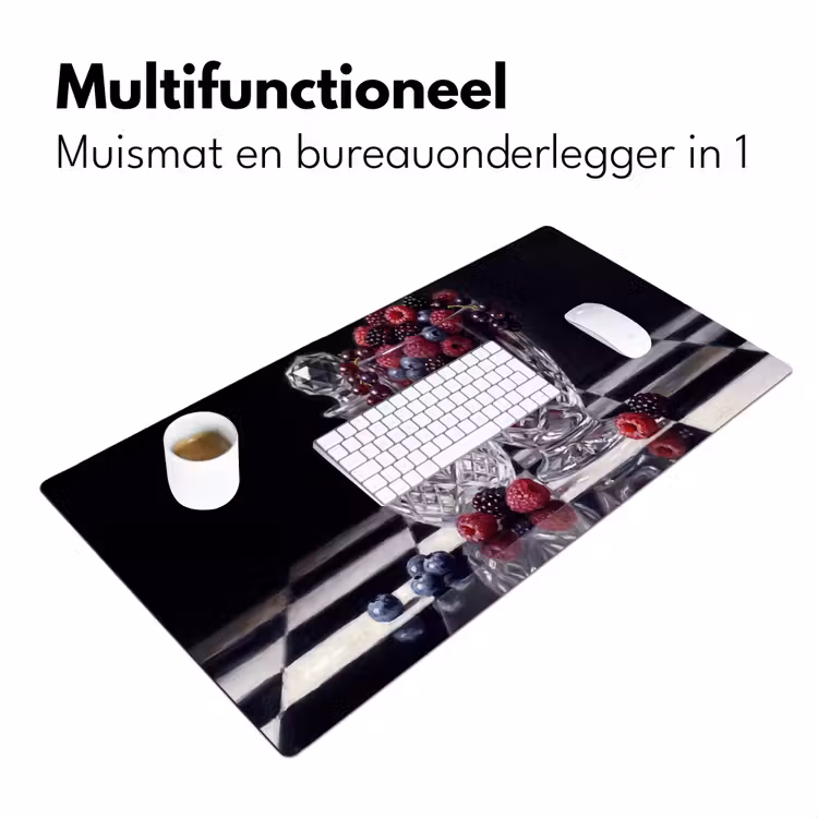 Bureau onderlegger - Bessen - Kristal - Stilleven - Bessen - Kristal - Stilleven Muismat XXL klein