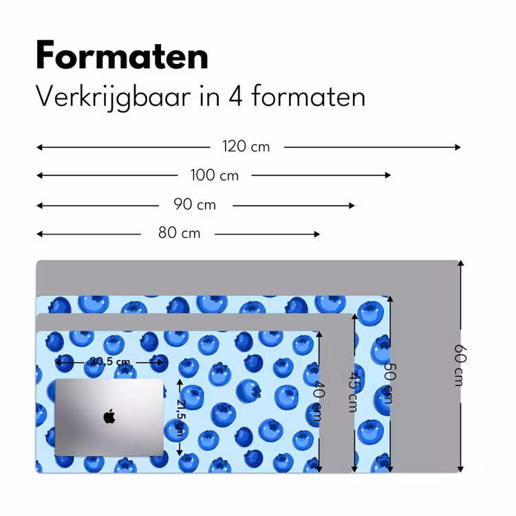 Bessen - Modern - Blauw Muismat XXL klein 681 -sfeer5