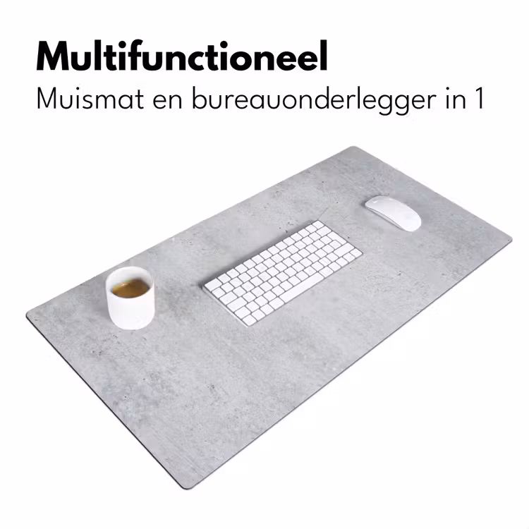 Beton - Textuur - Achtergrond - Grijs - Industrieel Muismat XXL klein -sfeer4
