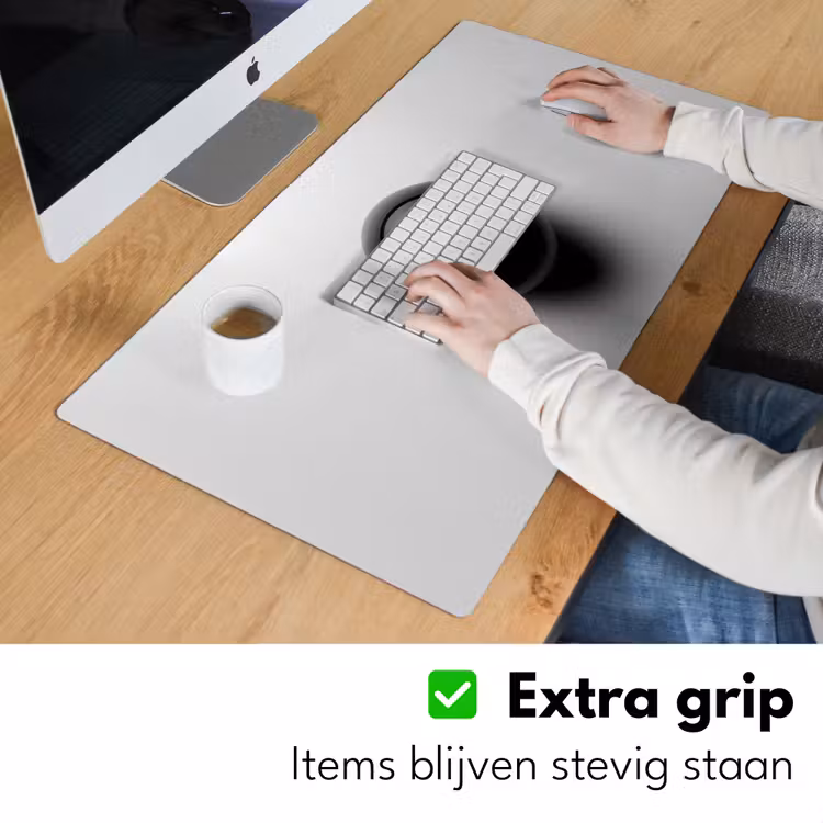 Biljartbal - Getal - Acht - Wit Muismat XXL klein -sfeer3