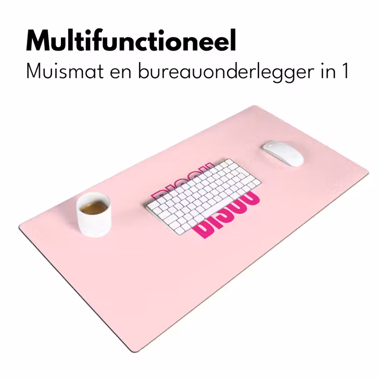 Bisou - Roze - Minimalistisch Muismat XXL klein -sfeer4