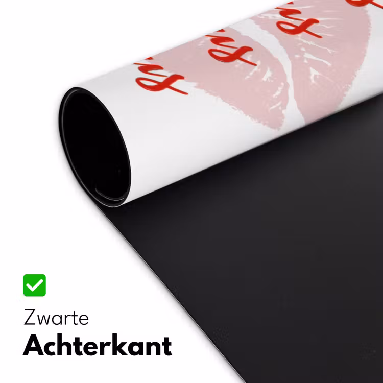 Bisous - Lip - Wit - Rood Muismat XXL klein -sfeer2