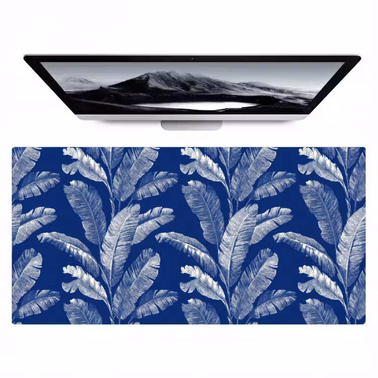 Blad - Palm - Blauw Muismat XXL klein 681 -zzz3d