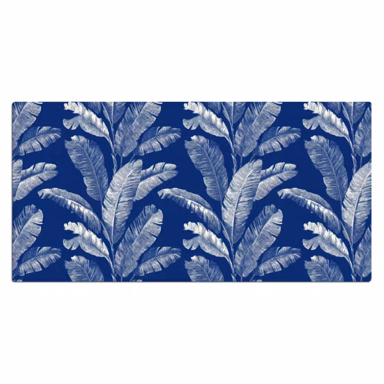 Blad - Palm - Blauw Muismat XXL klein 681 -3d_leeg
