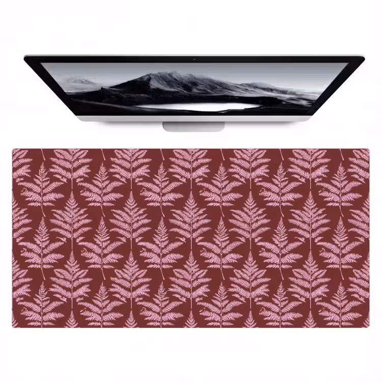 Blad - Patroon - Paars Muismat XXL klein 681 -zzz3d