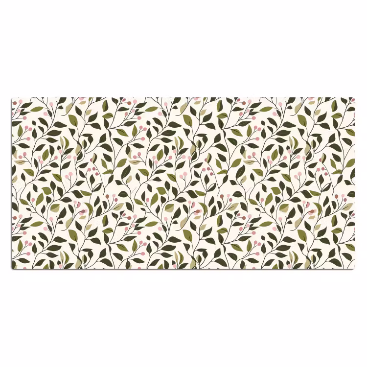 Bladeren - Bessen - Roze Muismat XXL klein 681 -3d_leeg