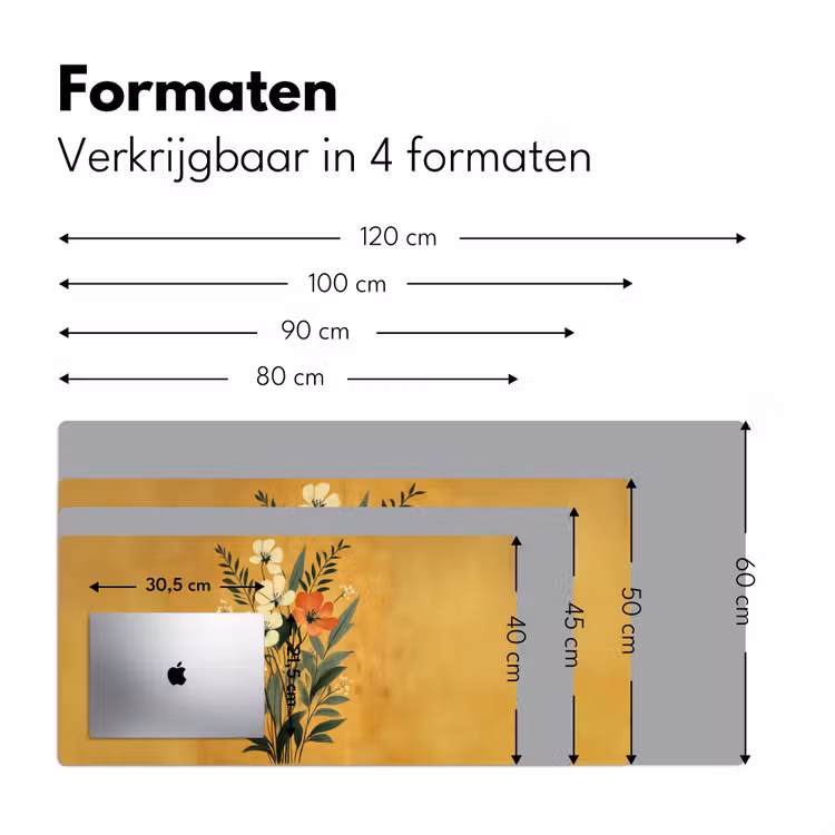 Bladeren - Boeket - Bloemen - Geel Muismat XXL klein -sfeer5