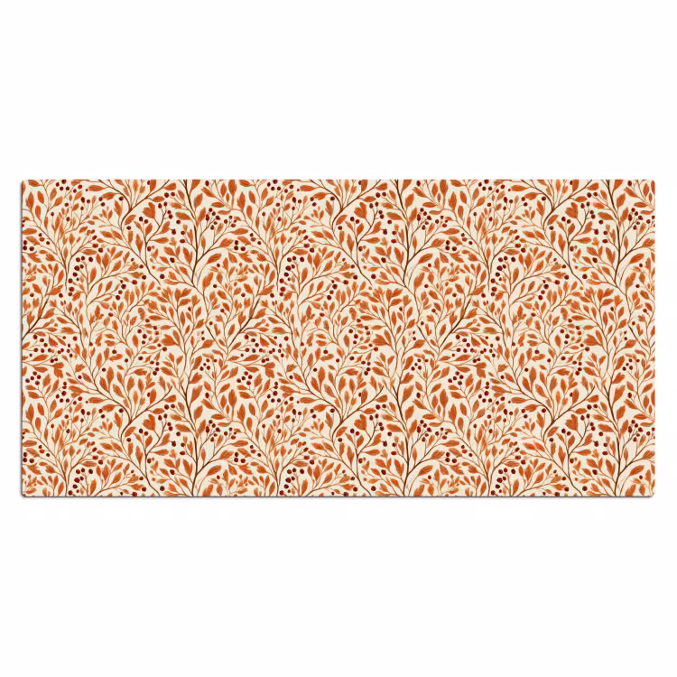 Bladeren - Botanisch - Terracotta Muismat XXL klein 681 -3d_leeg