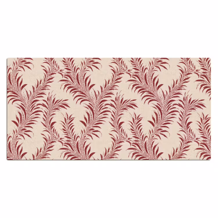 Bladeren - Linnen - Rood Muismat XXL klein 681 -3d_leeg