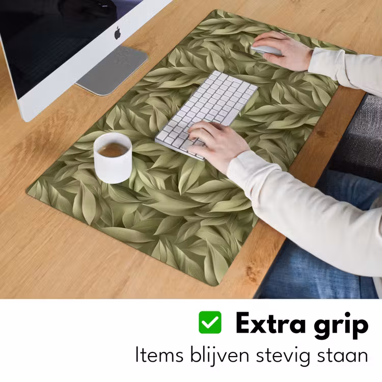 Bladeren - Modern - Groen Muismat XXL klein 681 -sfeer3