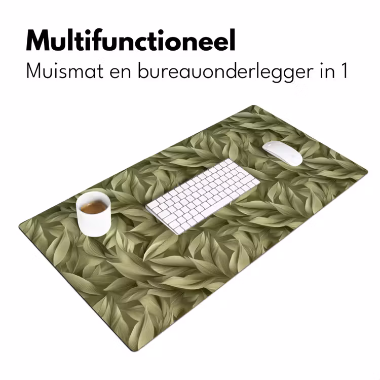 Bladeren - Modern - Groen Muismat XXL klein 681 -sfeer4
