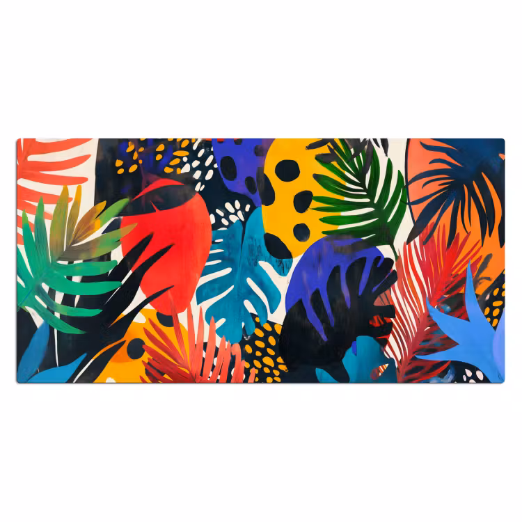 Bladeren - Vormen - Abstract - Kleurrijk Muismat XXL klein -3d_leeg