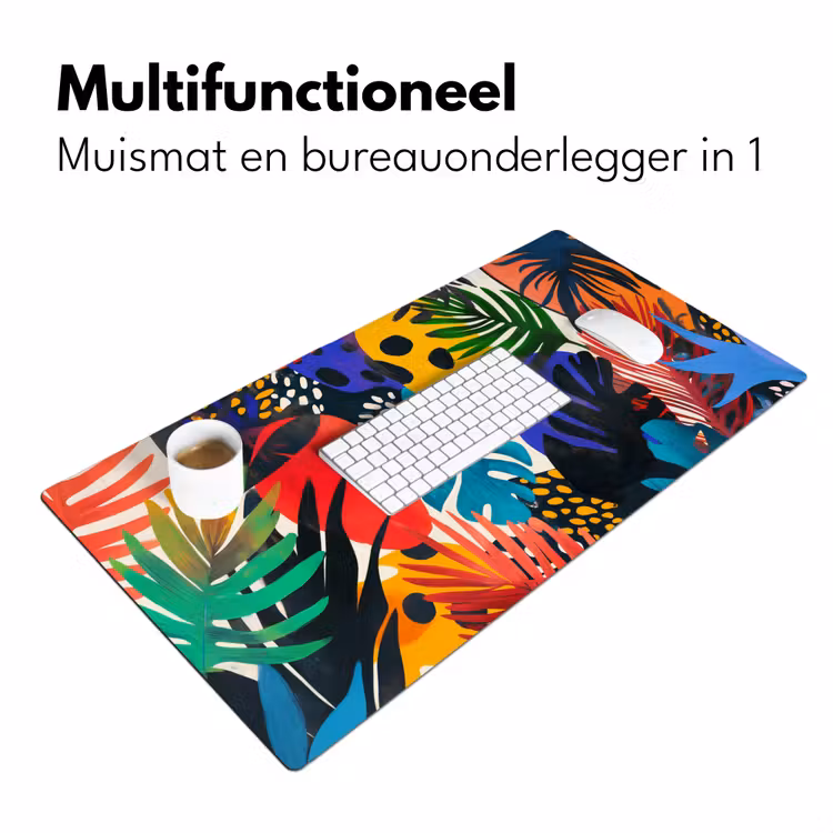 Bladeren - Vormen - Abstract - Kleurrijk Muismat XXL klein -sfeer4