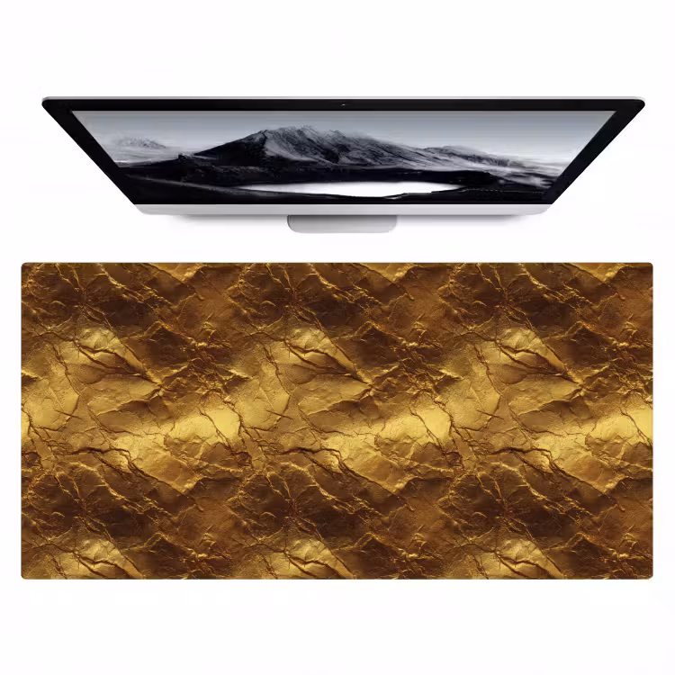 Bladgoud - Textuur - Goud Muismat XXL klein 681 -zzz3d