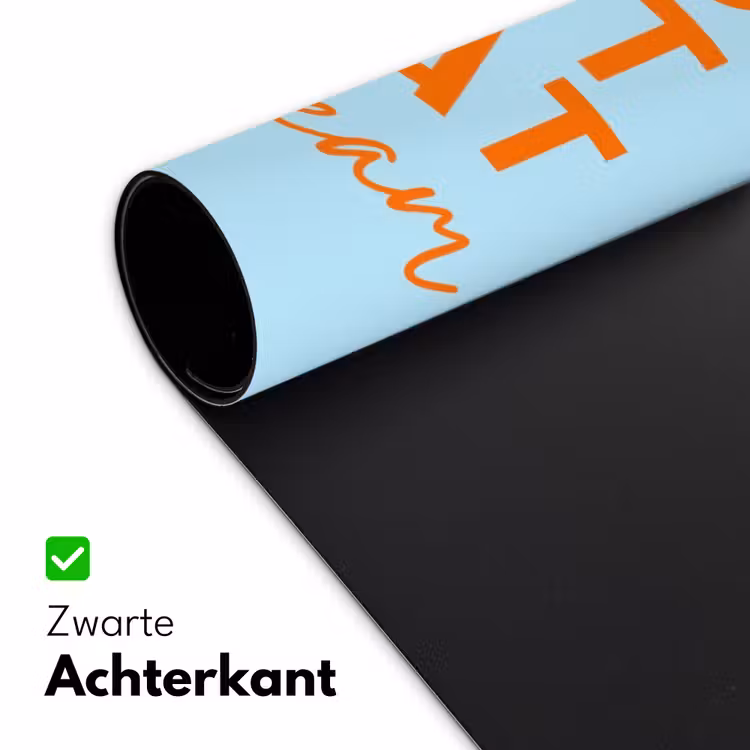 Blauw - Oranje - Tekst Muismat XXL klein -sfeer2