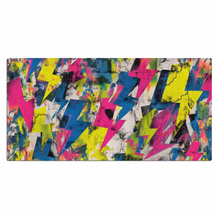 Bliksemschichten - Patroon - Marmer - Kleuren Muismat XXL klein -3d_leeg