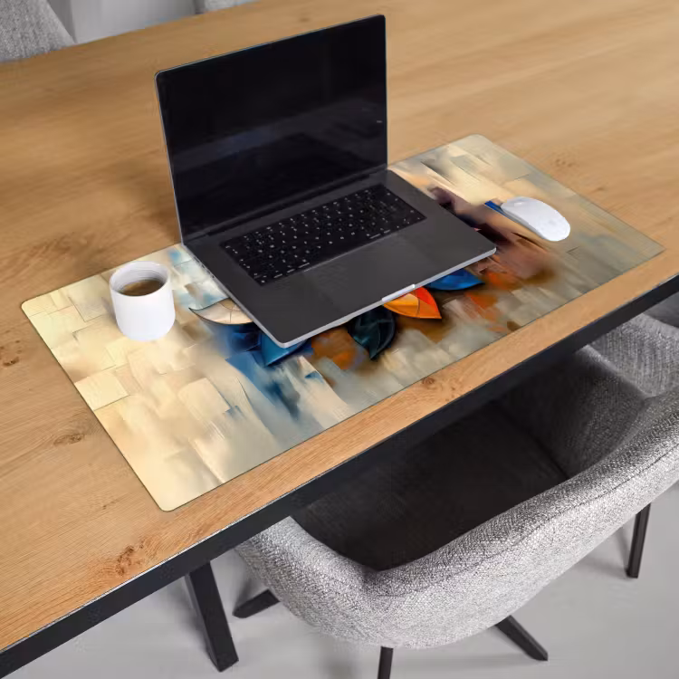 Bloem - Abstract - Kleurrijk - Bladeren Muismat XXL klein -sfeer1