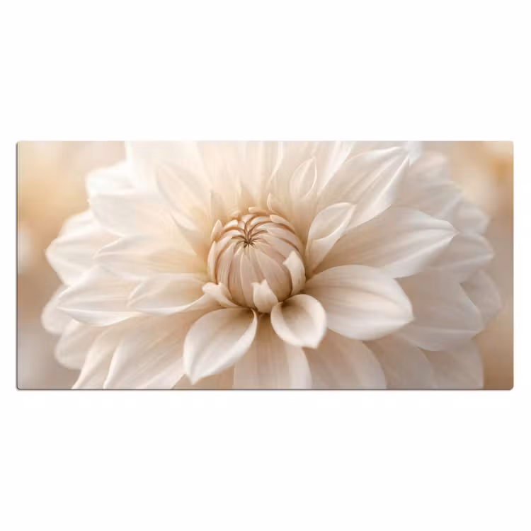 Bloem - Dahlia - Wit Muismat XXL klein -3d_leeg