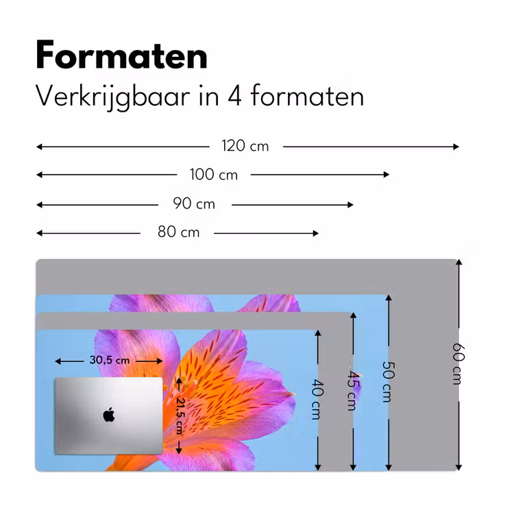 Bloem - Detail - Kleurrijk Muismat XXL klein -sfeer5