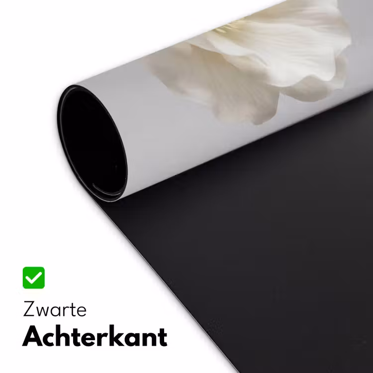 Bloem - Minimalistisch -Wit Muismat XXL klein -sfeer2