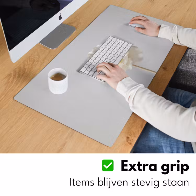 Bloem - Minimalistisch -Wit Muismat XXL klein -sfeer3