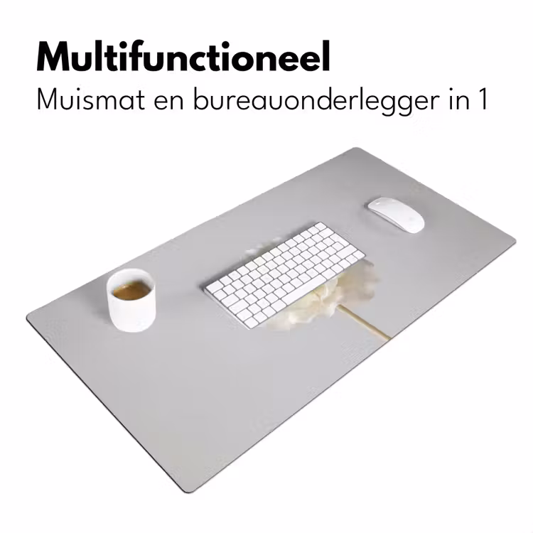 Bloem - Minimalistisch -Wit Muismat XXL klein -sfeer4