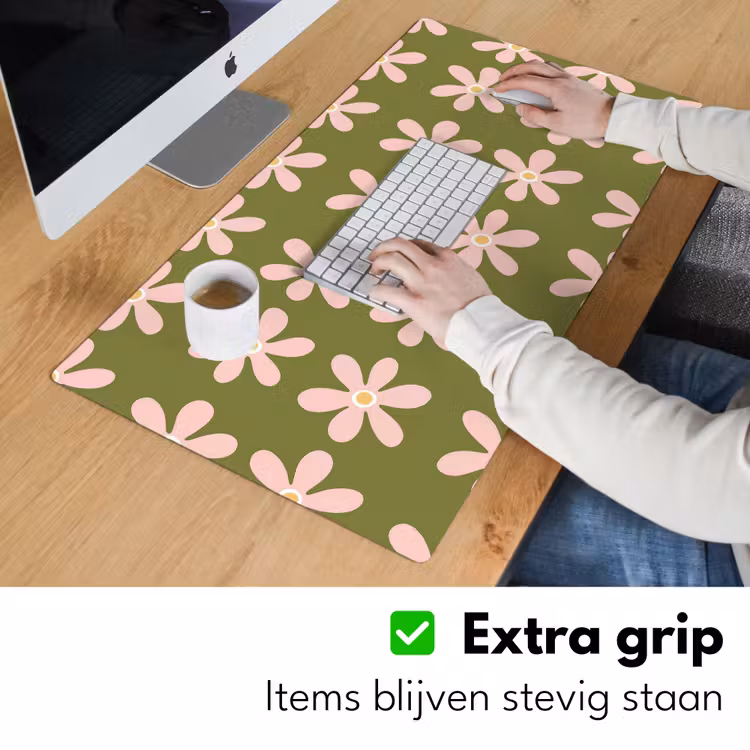 Bloem - Modern - Groen Muismat XXL klein 681 -sfeer3