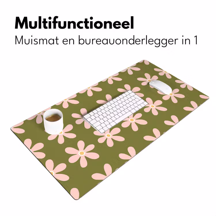 Bloem - Modern - Groen Muismat XXL klein 681 -sfeer4