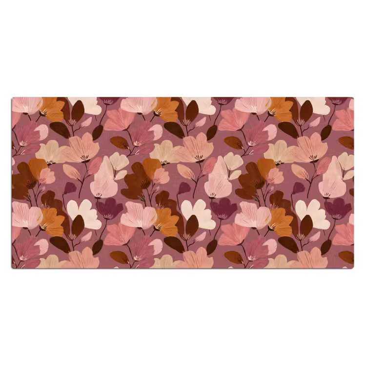 Bloem - Patroon - Roze Muismat XXL klein 681 -3d_leeg