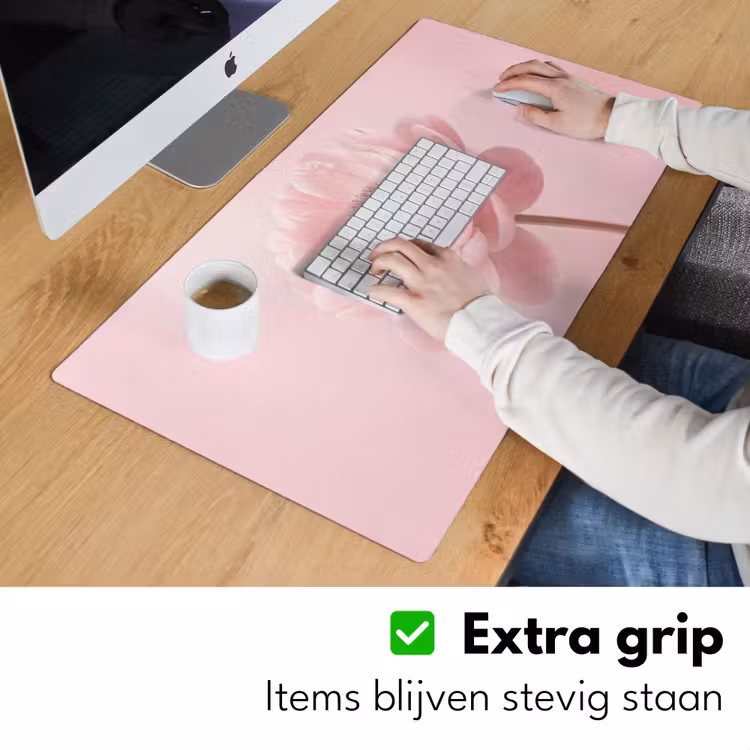 Bloem - Pioenroos - Roze Muismat XXL klein -sfeer3