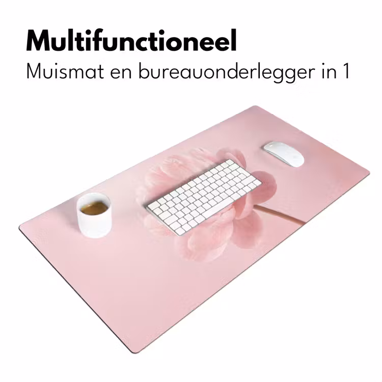 Bloem - Pioenroos - Roze Muismat XXL klein -sfeer4