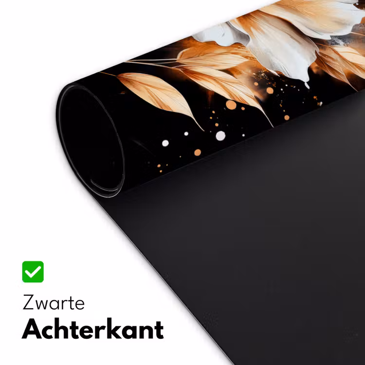 Bloem - Verf - Goud - Graffiti - Modern Muismat XXL klein -sfeer2