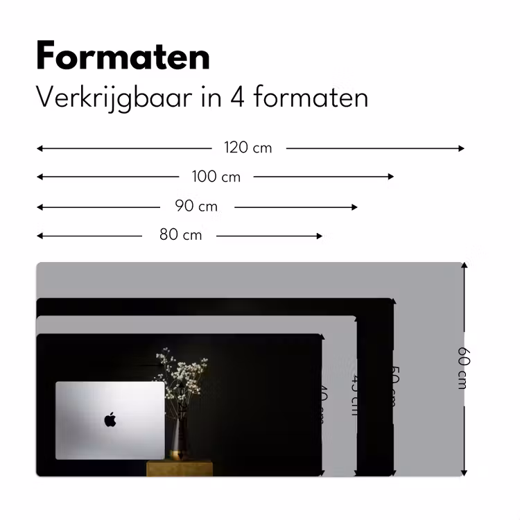 Bloembollen - Wit - Vaas - Minimalistisch Muismat XXL klein -sfeer5