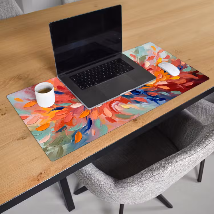 Bloemen - Abstract - Kunst - Modern Muismat XXL klein -sfeer1