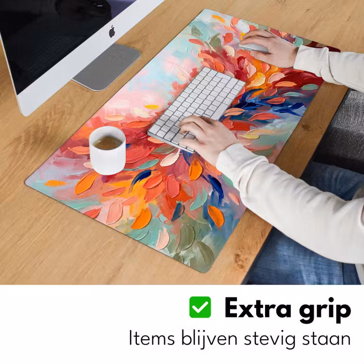 Bloemen - Abstract - Kunst - Modern Muismat XXL klein -sfeer3