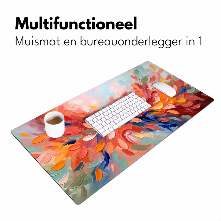 Bloemen - Abstract - Kunst - Modern Muismat XXL klein -sfeer4
