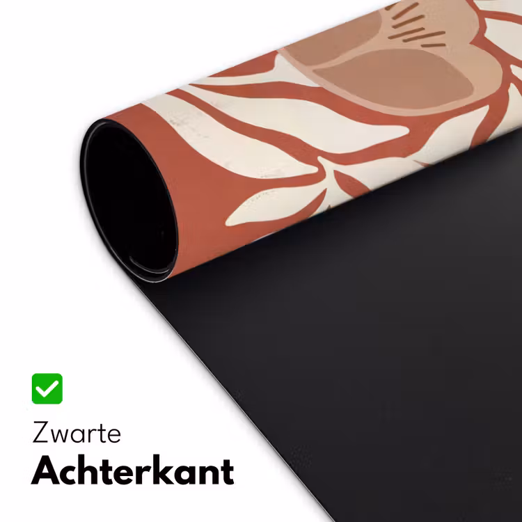 Bloemen - Abstract - Modern - Beige - Natuur Muismat XXL klein -sfeer2