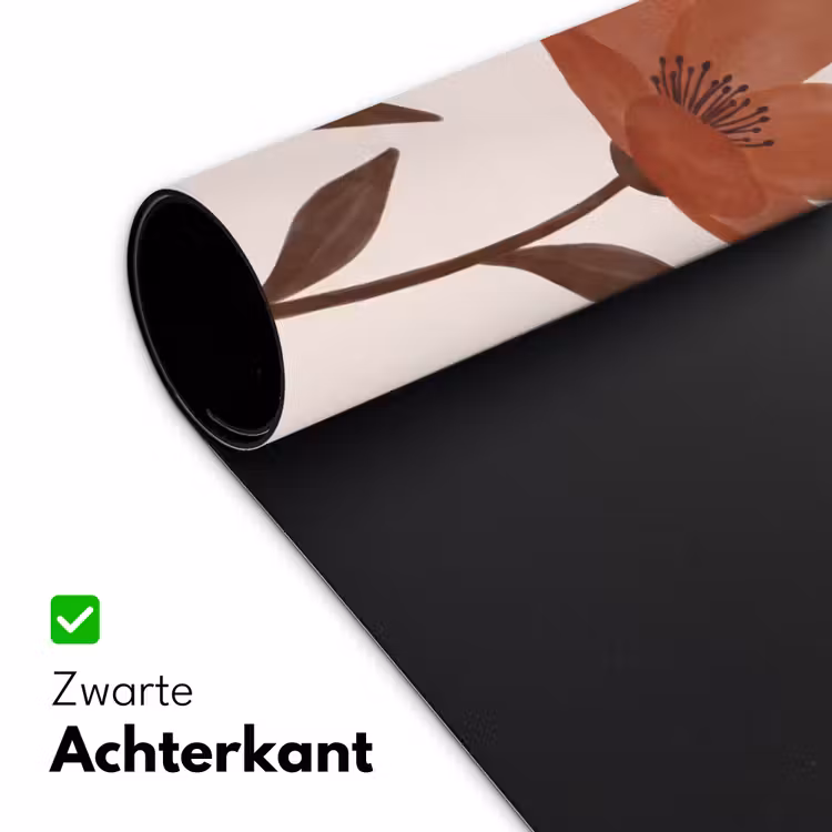 Bloemen - Abstract - Modern - Bruin - Decoratief Muismat XXL klein -sfeer2